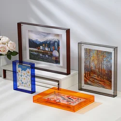 1PCS Clear Acrylic Photo Frame,Size 8inch&16x21cm,DIY Decorative Painting Frame,Puzzle Poster Mount