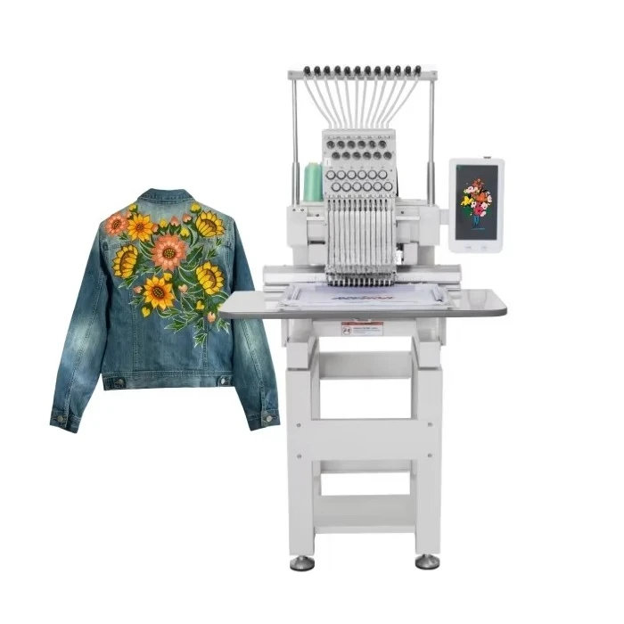 ماكينة تطريز برأس واحد مسطحة وقبعة كمبيوتر أوتوماتيكية #3