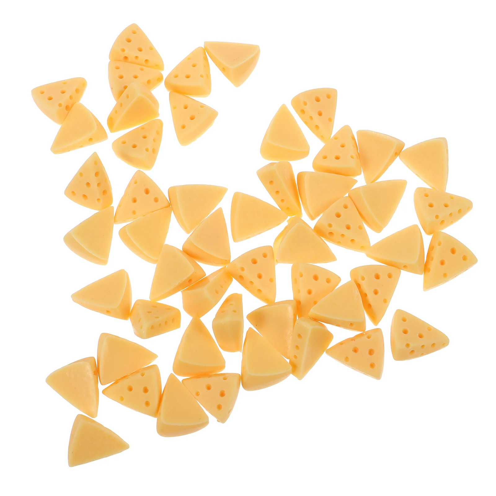 50 قطعة محاكاة الجبن الحلوى الاصطناعية للأطفال أدوات التدريس التصوير الدعائم كعكة متجر ديكور الراتنج الجبن حلية #4