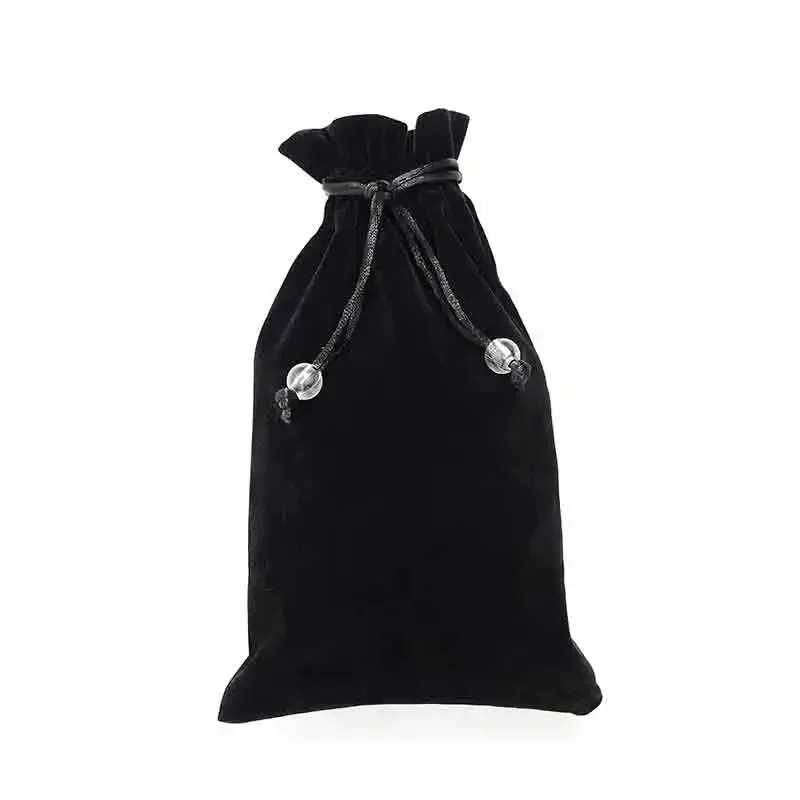 

TOUB09 Drawstring Pouch, Velvet Bag 5.5x9 inches, Black Drawstring Cloth, Small Gift Pouch, Jewelry Pouch 1pcs