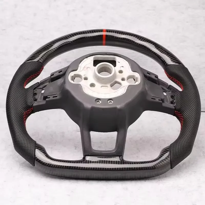 Geschikt voor Volkswagen Golf 7 7.5 GTI GTD GTE R 2013-2020 Blauw Pure Carbon Fiber Stuurwiel Upgrade Accessoires - afbeelding 1