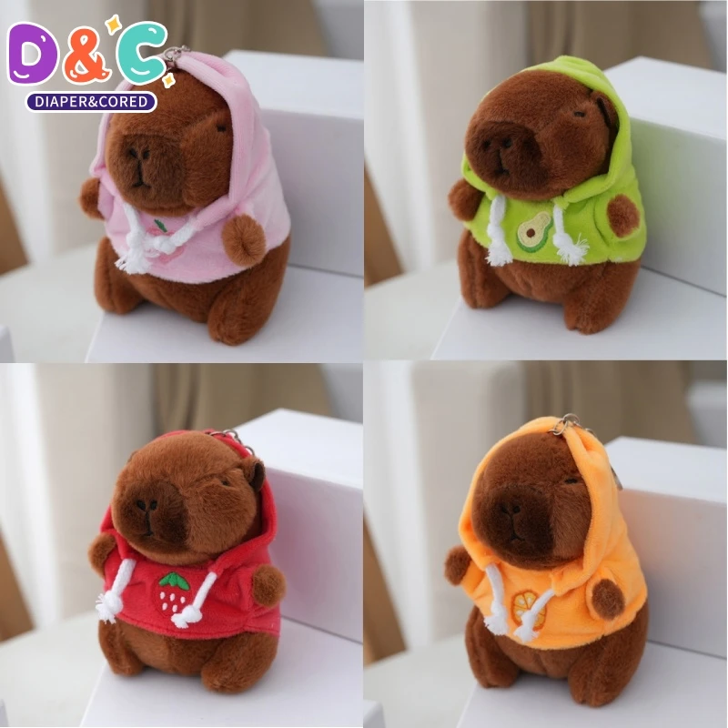 Cute Cartoon Capybara Pendant Plush Toy Doll Bag Hanging Ornaments Cute Kapila Keychain Doll Car Pendant Desktop Doll Ornaments