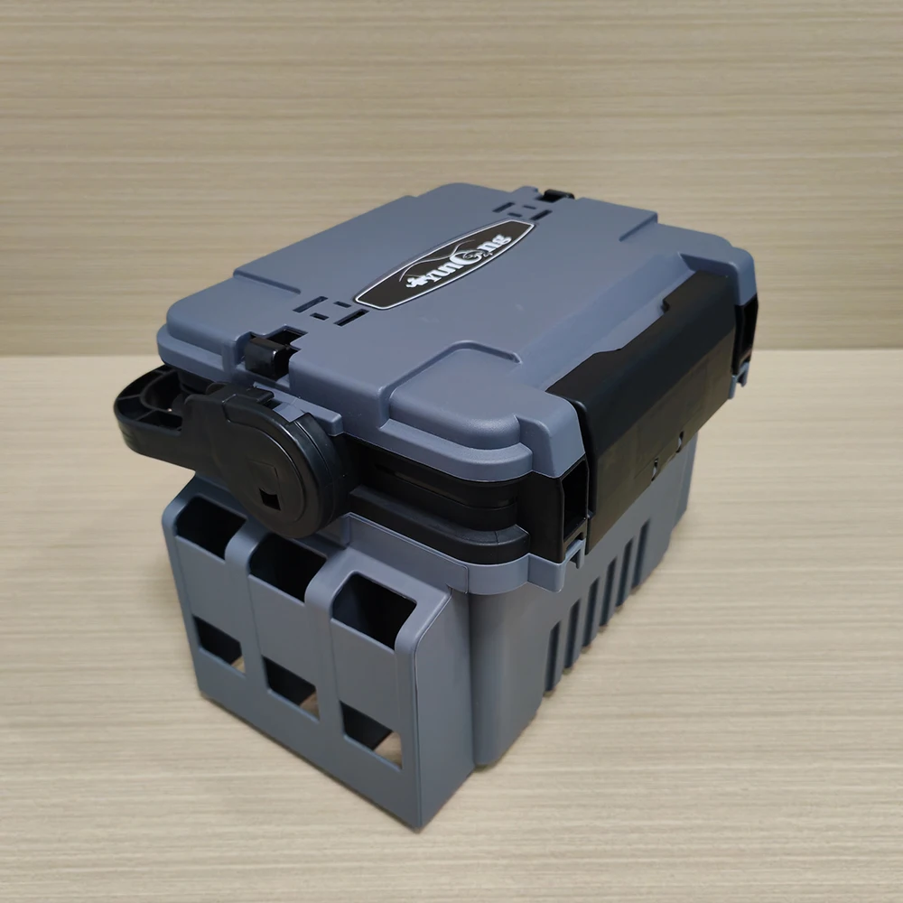 Doppelschichtige Angelköder-Box, Angelzubehör-Box, Köderbox, Zubehörbox, Aufbewahrungsbox, Outdoor-Aufbewahrung, Gepäck und Taschen – Detail 1