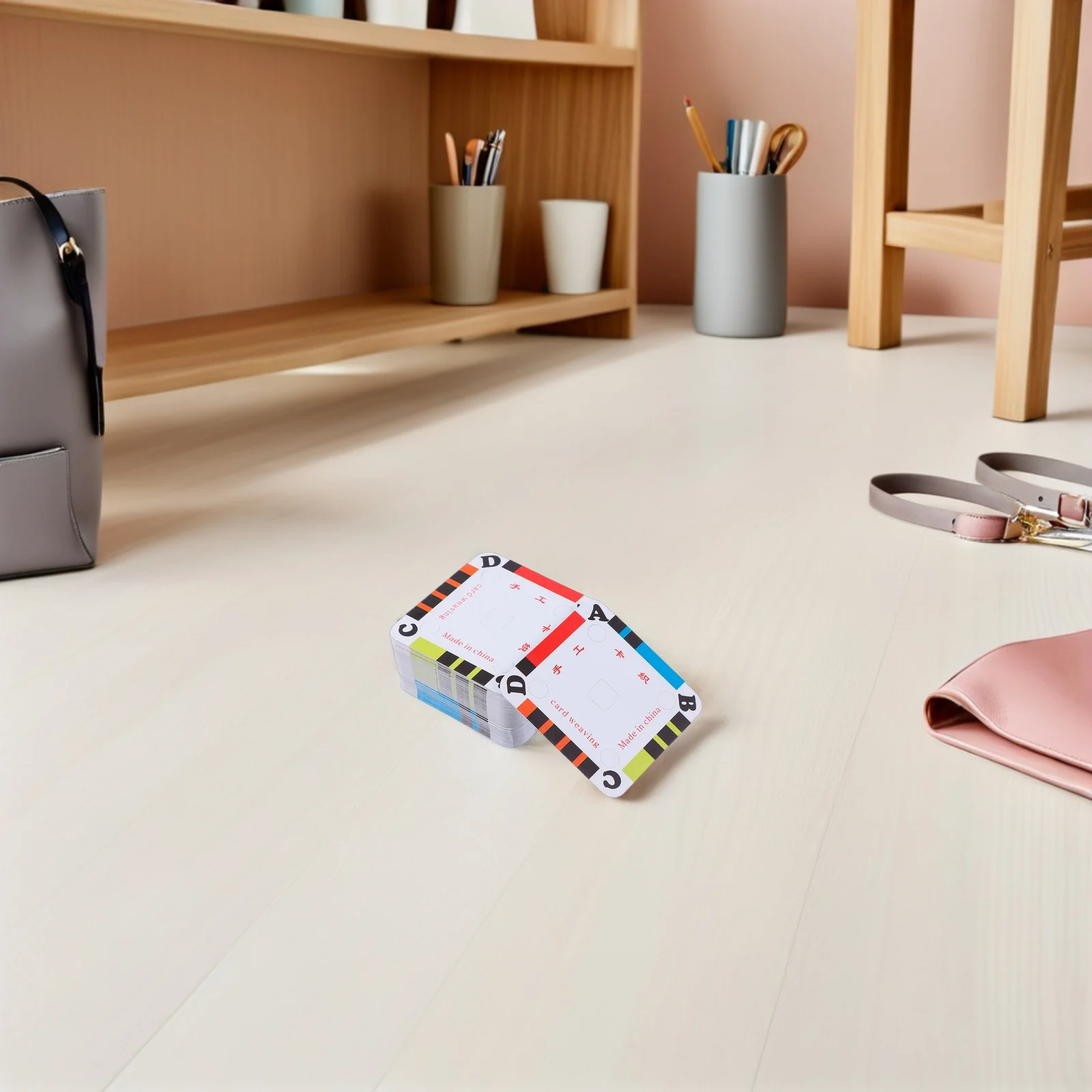 200 pçs diy tablet de papel para artesanato placa de tecelagem de madeira educacional tecelagem prancheta suprimentos artesanato ferramentas de costura