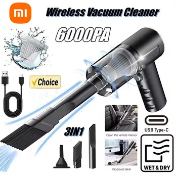 Image Xiaomi 6000PA Car Vacuum Cleaner Wireless Vacuum Cleaner Strong Suction Handheld Vacuum Cleaner Powerful Blower For Car Home