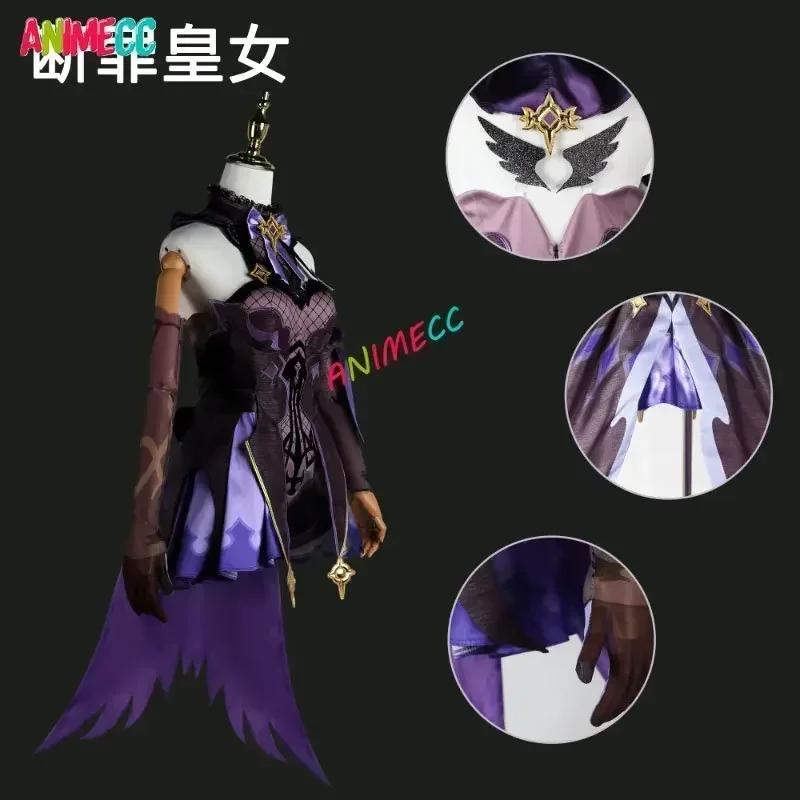 ANIMECC 재고 있음 피슐 코스프레 의상 가발 애니메이션 게임 원신 임팩트 의상 드레스 할로윈 카니발 유니폼 여성용