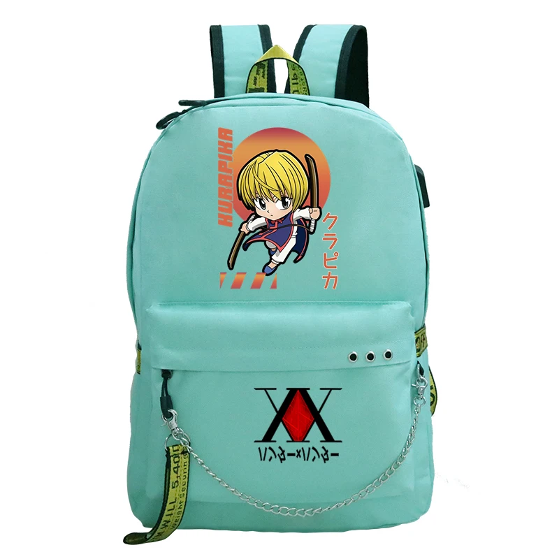 Kurapika Kawaii Backpack School Bags for Teenage Girls Trendy Mochila Hombre New Bolsos Mujer College Notebook Bag HUNTER×HUNTER