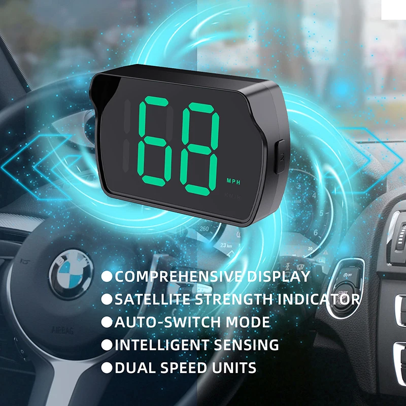 Car Speed Meter Head Up Display Digital GPS Speedometer HUD KMH MPH For Truck Vehicles USB Power Supply Safe Driving Accessories