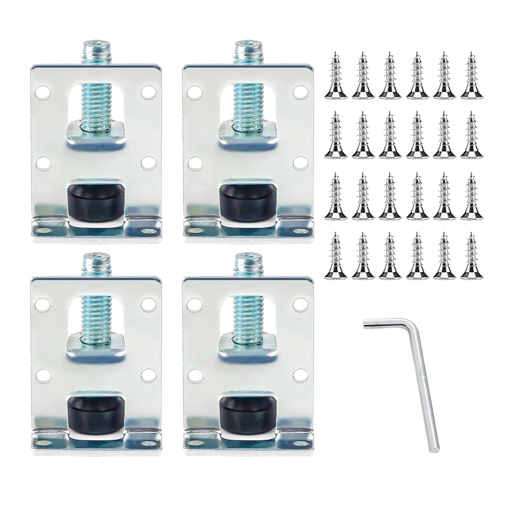 4 szt. Nóżki wyrównujące meble regulowane nóżki wyrównujące do szafek i stołów stal walcowana na zimno nóżki wyrównujące meble