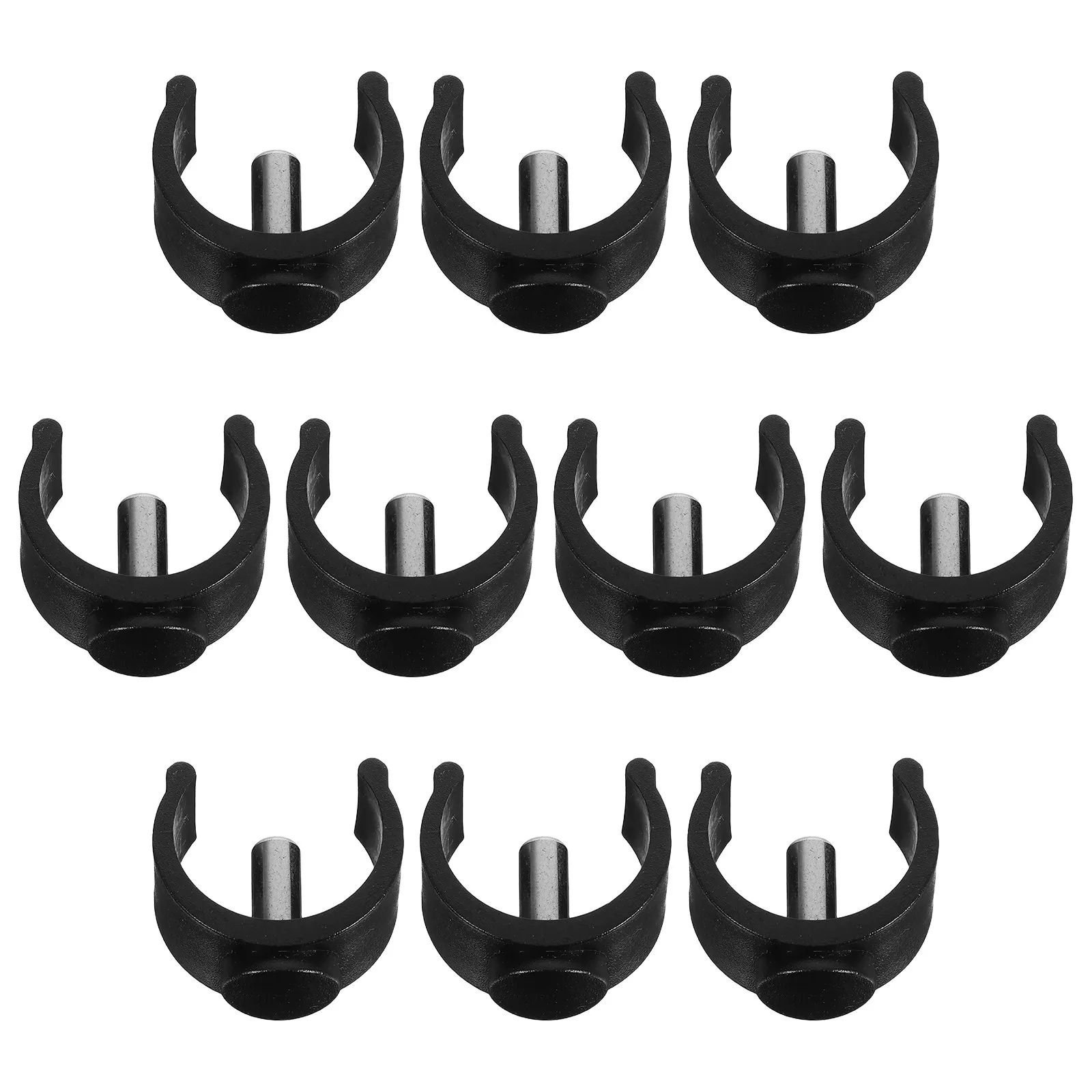 

10Pcs Walker Accessories Crutch Pin Locks Heavy Duty Plastic Steel C-Shape Clamps Non-Slip Secure Mounting for Canes Seniors