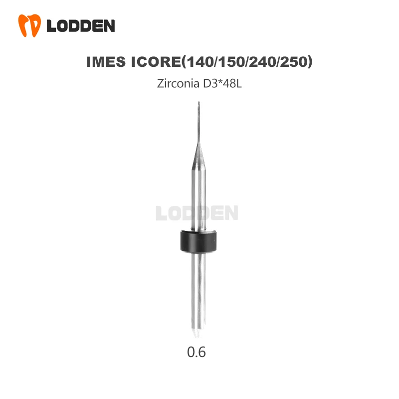 Dental Lab Milling Needle Grinding Zirconia Diamond for Imes-Icore 140i/150i /240i/250i Dental Burs 0.6/1.0/2.5mm Dentist Supply