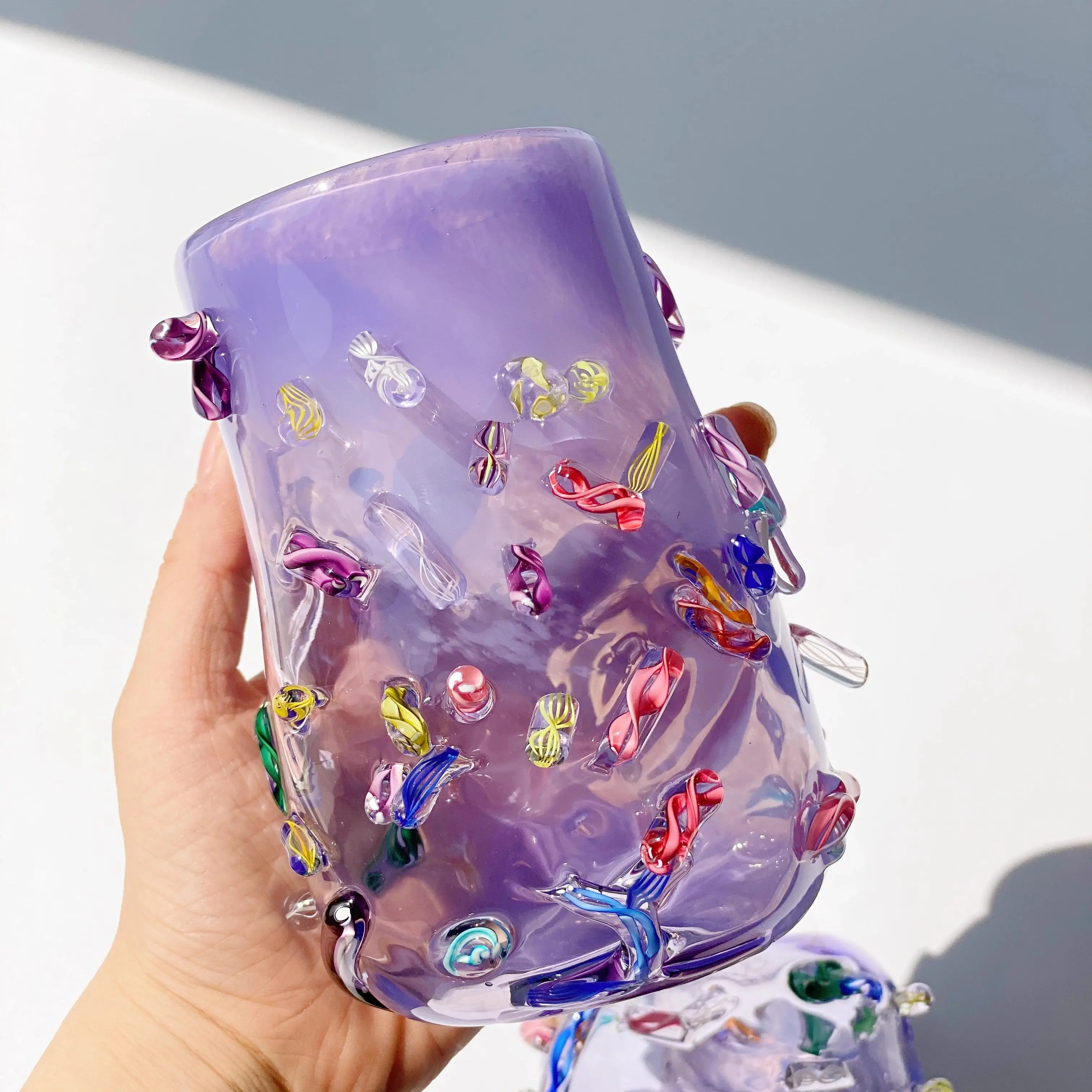 Stained glasses, candy cups, hand-blown