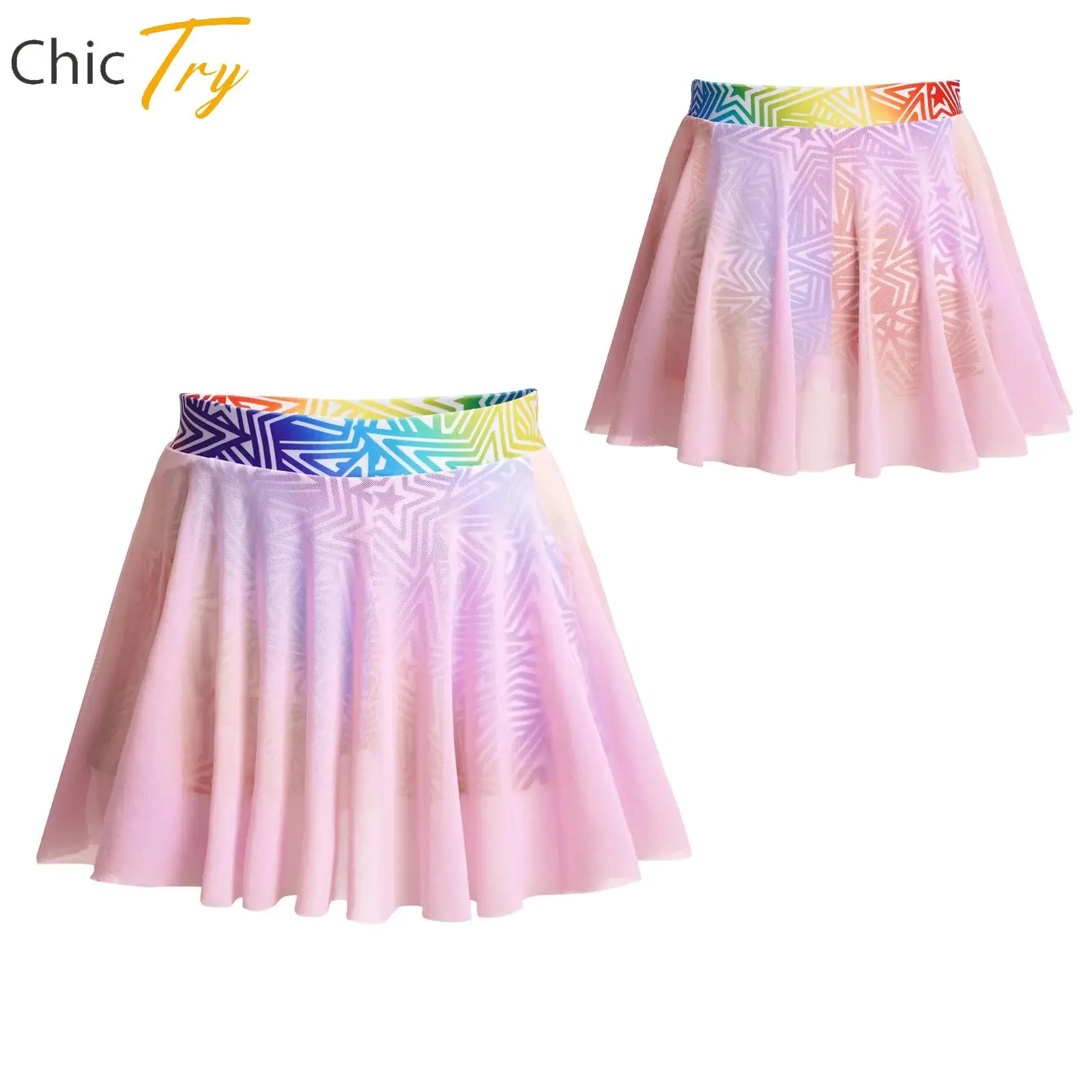 

Kids Girls Tennis Skirt Sports Bottoms Golf Athletic Mesh Skirt with Built-in Shorts for Cheerleading Dance Performance Party