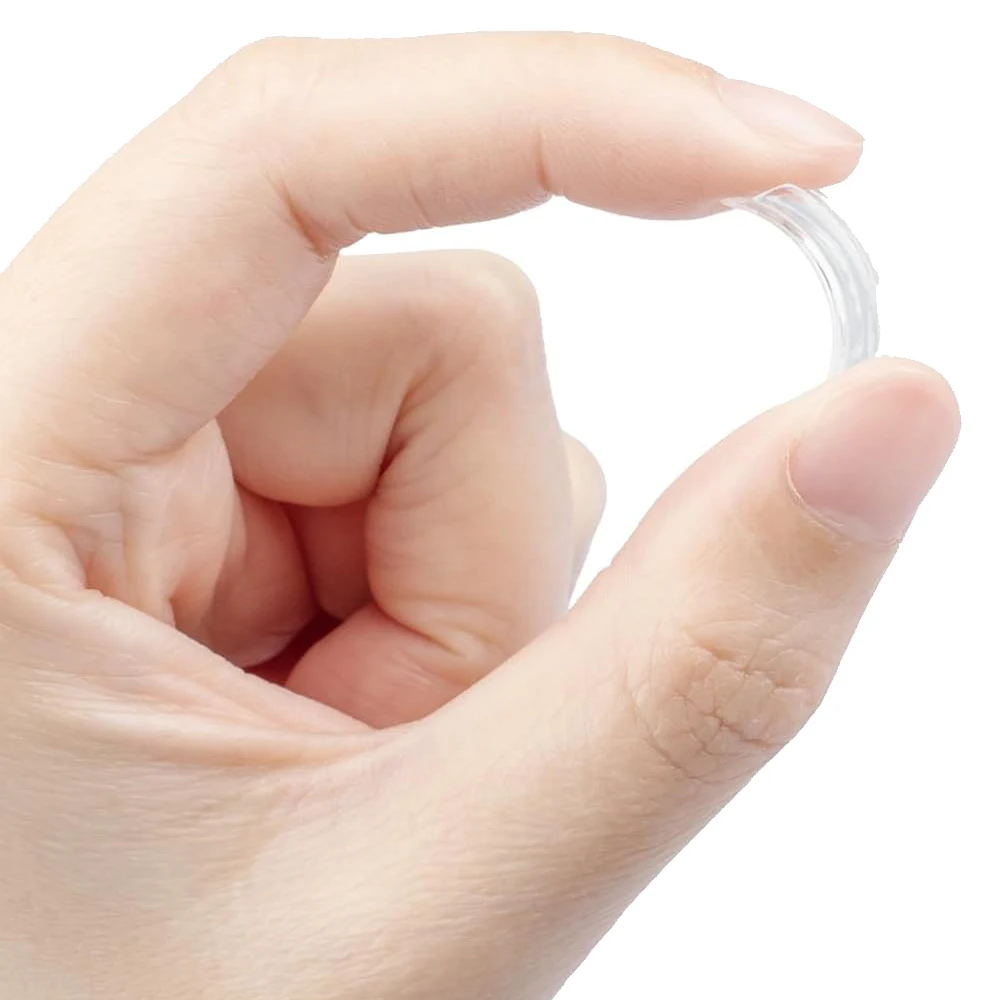 8 Buah Pengatur Jarak Cincin Longgar Transparan Pengatur Silikon Ukuran Cincin Tak Terlihat Transparan Silikon untuk Pembuatan Alat Perhiasan Cincin Apa Pun