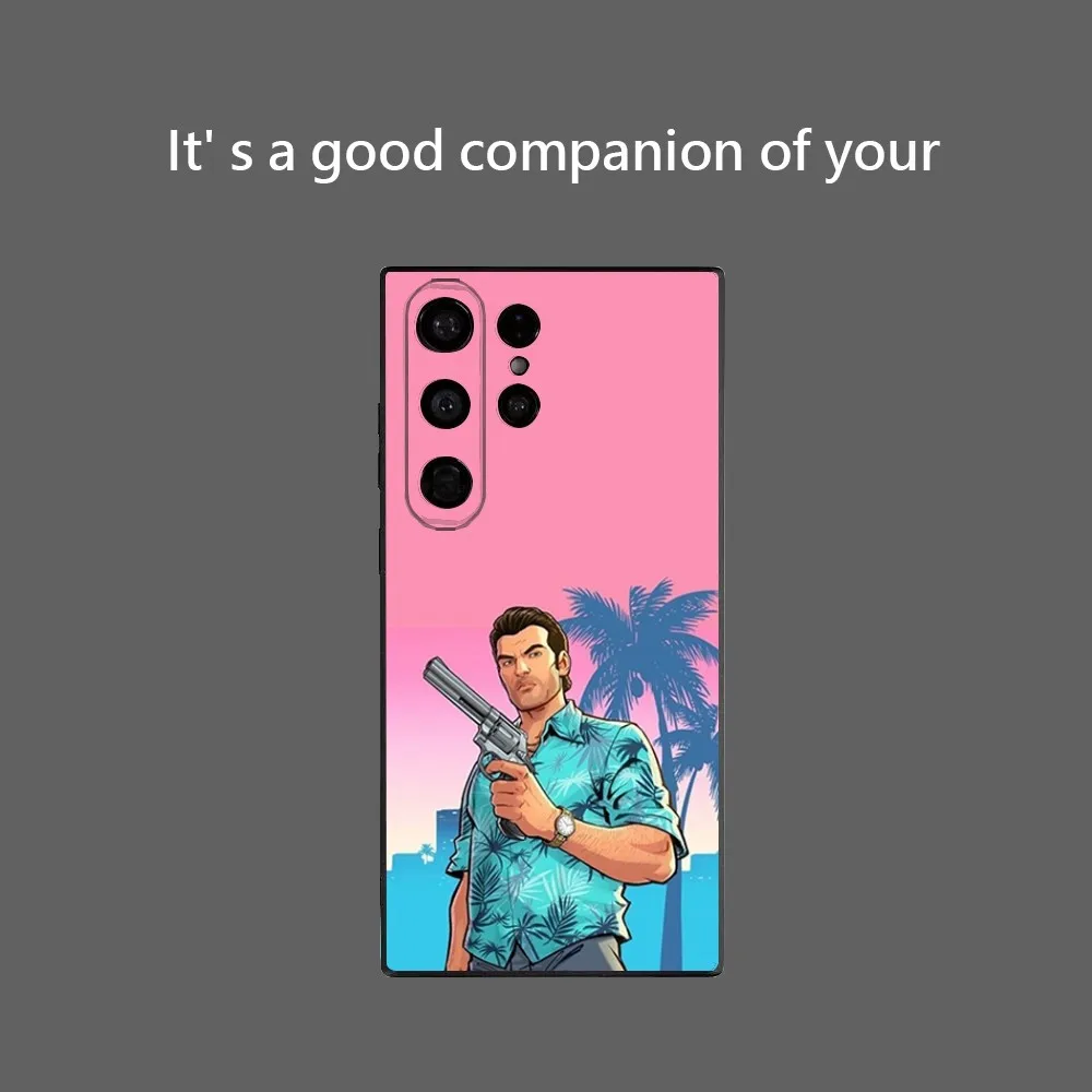 Game G-Grand T-Theft Auto Phone Case For Samsung Galaxy S25 Ultra S22 S23 S24 Ultra S21 S20 5G Protective Soft Silicone TPU Fund