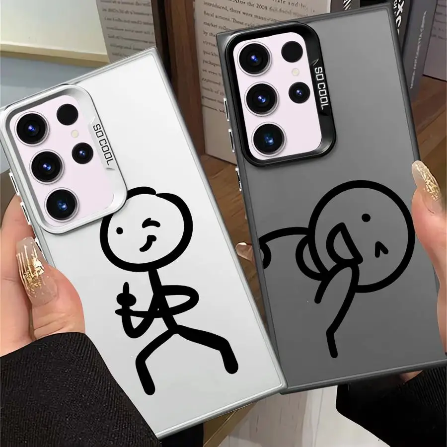 Phone Cover Case for Samsung Galaxy S26 S24 FE S23 S21 Note 20 Ultra S20 FE S22 Ultra S25Edge S25 Stick Figure