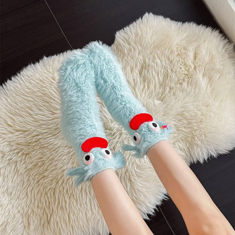 

Soft Plush Funny Tube Socks Tassels Cartoon Coral Fleece Socks Hosiery Warm Floor Stockings Women Winter