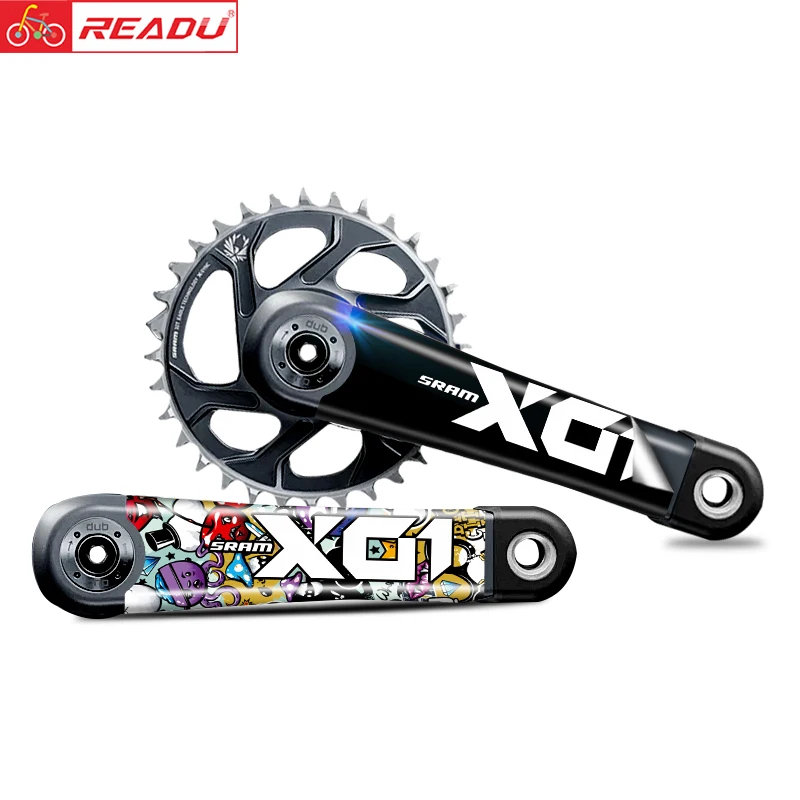 READU 2022 Mountain Bike X01 Crank Sticker AM DH Crank Decal Bike Stickers Bike Accessories