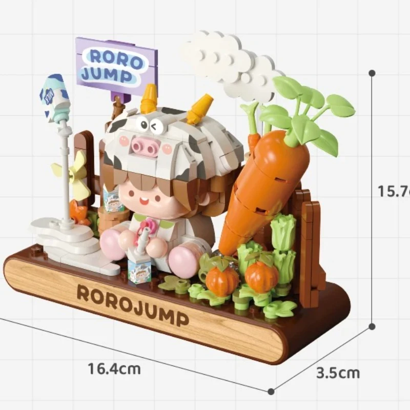 صندوق فيرمى صلصة اللحم صندوق عطري خشبي لبنات البناء ألعاب تجميع كاواي هدايا ديكور سطح المكتب لبنات البناء