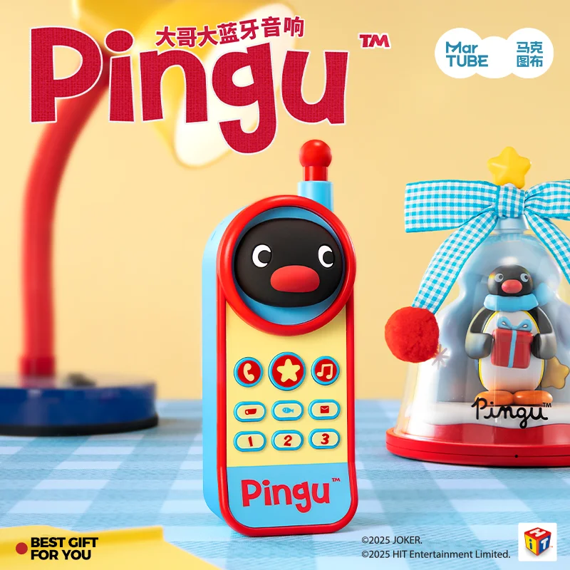 New Pingu Portable Bluetooth Speaker Toy Model Recording Function Home Decoration Gift For Girl Birthday Desktop Ornaments