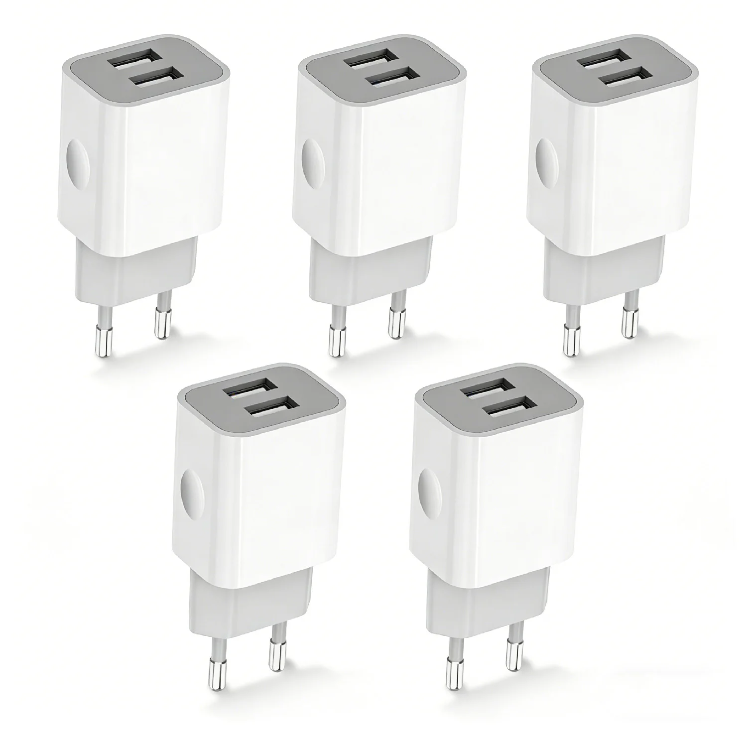 USB-Ladegerät, 5V 2A/10W Universelles Wandladegerät mit 2 USB-Anschlüssen - USB-Stecker, Stromadapter-Basis