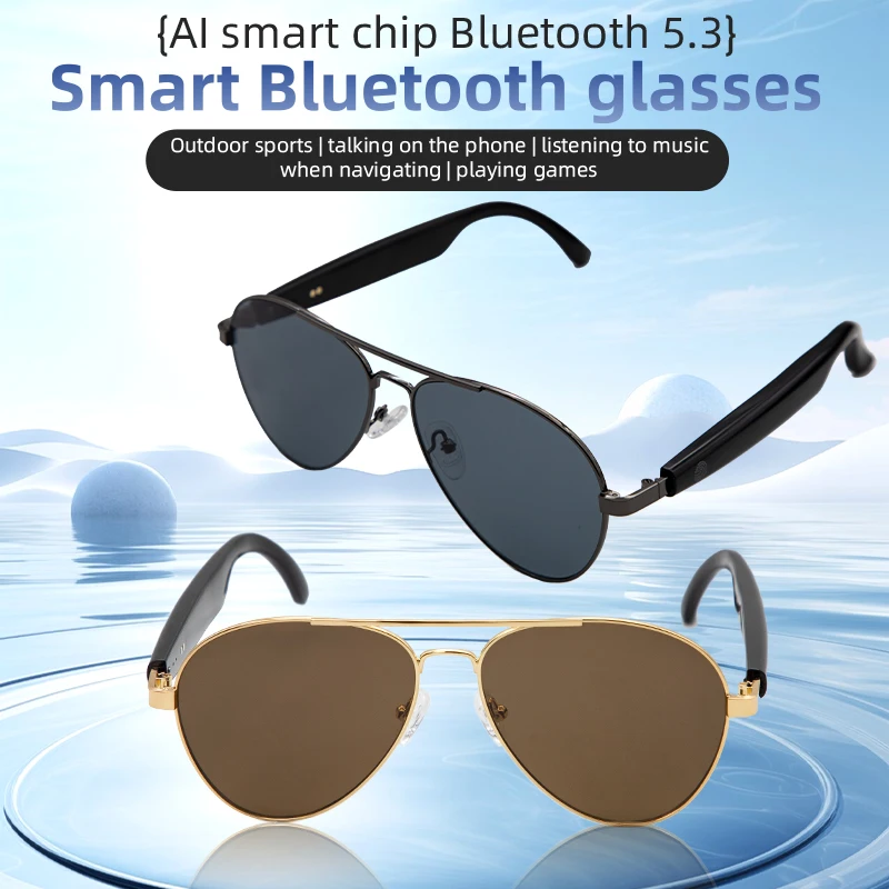 

Ai Glasses Bluetooth Sunglasses Smartglasses Bluetooth Connected Bezel Language Translators Lenses Translation