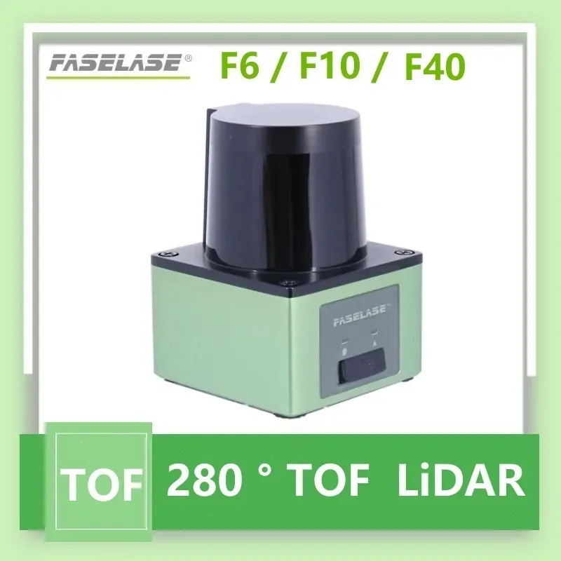 

FaseLase TOF 280° lidar sensor AGV Robot 6M 10M 20M 40m SLAM Mapping 64 Safe Areas Laser Navigation Obstacle Avoidance Radar