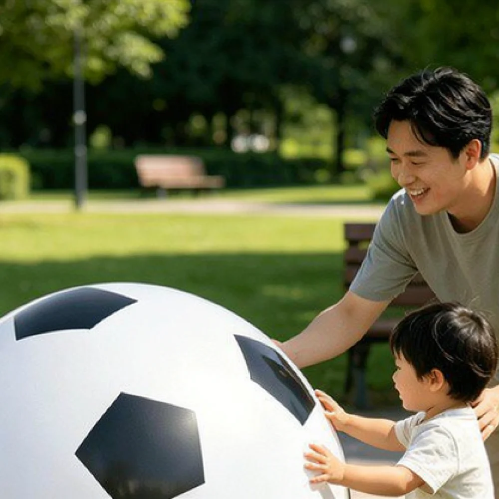 Outdoor Camping Kids Activities - بالون كرة قدم قابل للنفخ كبير