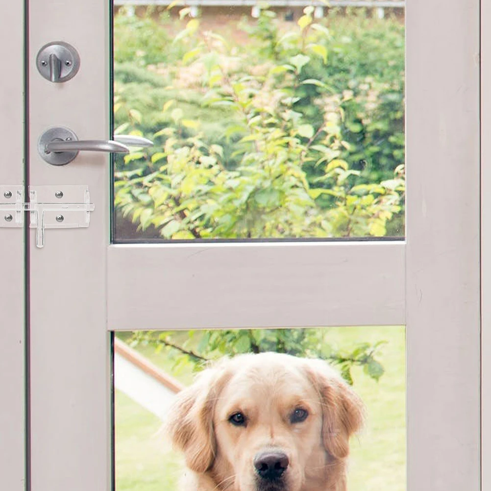 

2Pcs Acrylic Clear Door Latch Transparent Self-Adhesive Slide Bolt Lock for Indoor Cabinet Shed Security Door Latch