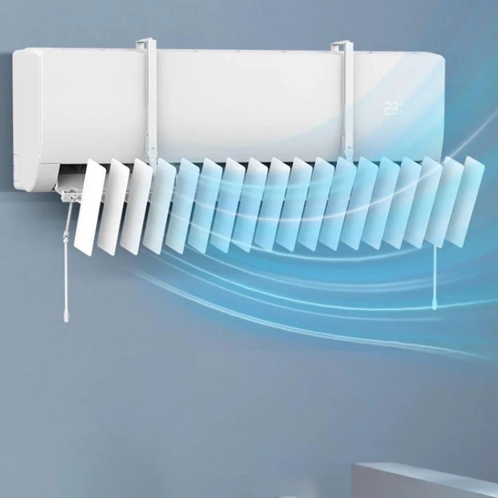 Air Conditioning Louver Wind Deflector Wall Mounted Anti-Direct Blowing Baffle Windshield With Support Bracket Swivel Head