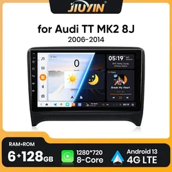 Jiuyin-ワイヤレスCarplayカーラジオ,Android 13,インテリジェントシステム,DVDなし,Audi tt mk2 8j,2006-2014