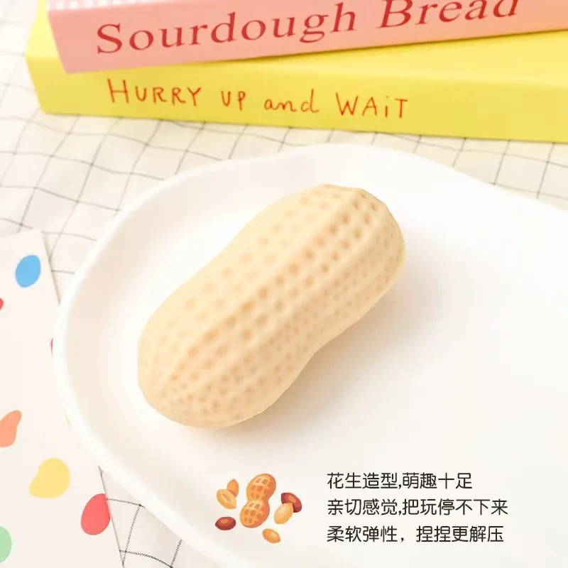 Bestselling Peanut Building Block Squishy, Simulated Food Stress Relief Squeeze Fidget Toy for Kids Adults