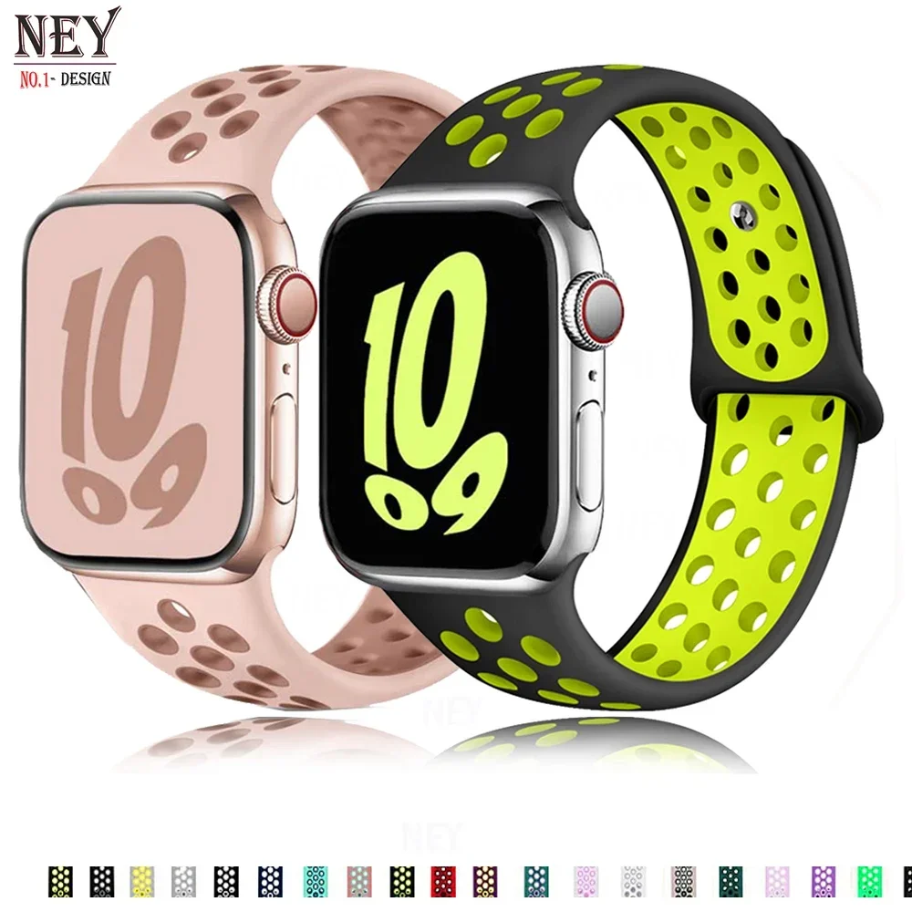 Sport Straps For Apple Watch Band Ultra 49mm 44mm 45mm 38/40mm/41mm Silicone Pride Bracelet correa iWatch Serie 8 7 6 4 5 3 9 SE