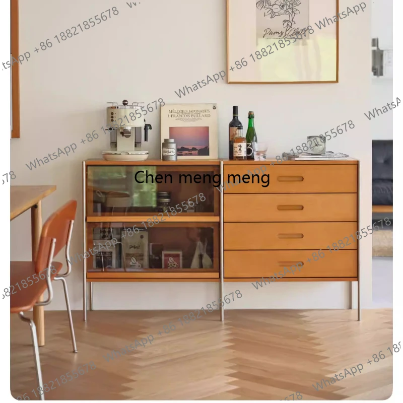 

Locker | Nordic Japanese retro living room bedroom functional combination storage TV storage