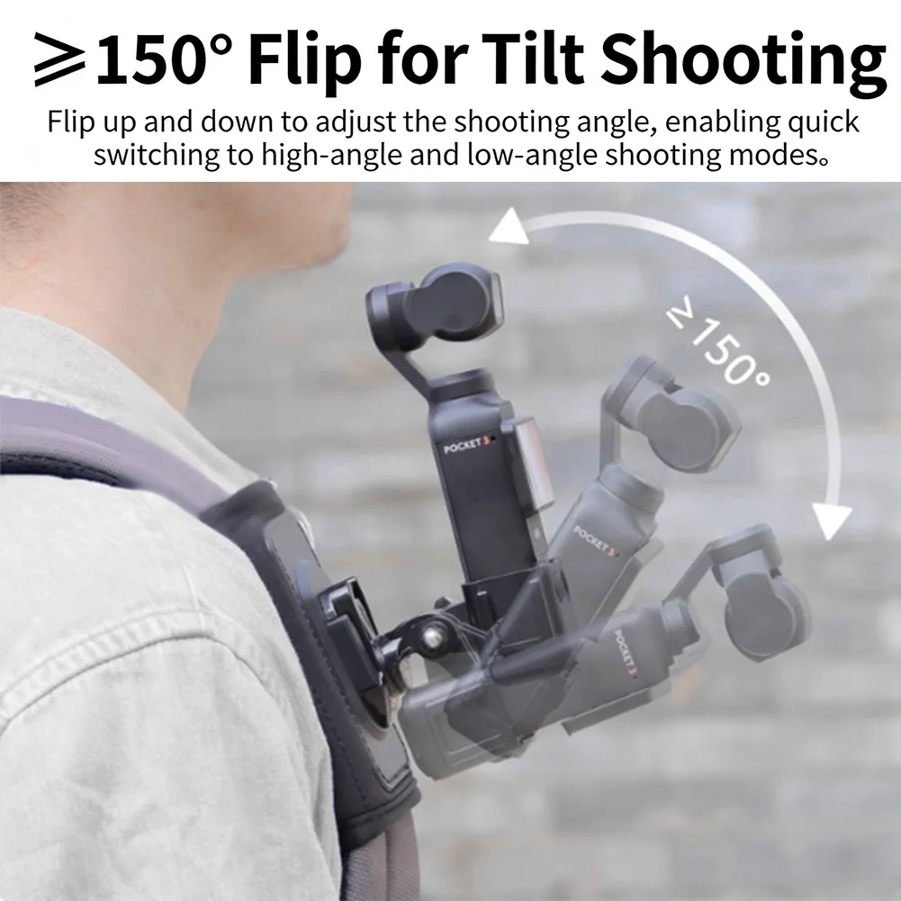 Backpack Clip Mount Strap First-Person Perspective Outdoor Live Stream Vlog Video Capture for DJI Osmo Pocket 3 Camera Accessory