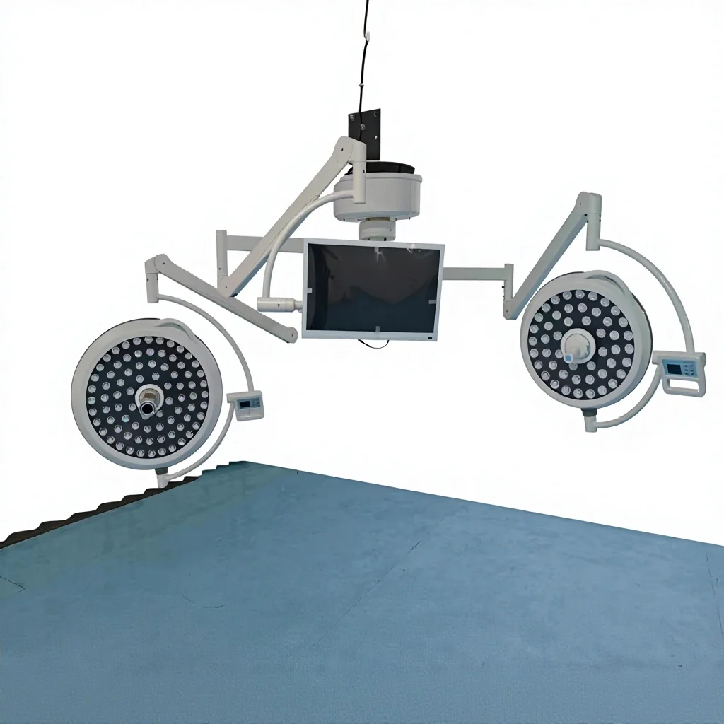 

Factory Price Ceiling Hospital Double Dome Shadowless Operating Lamps LED Surgical Light With Camera System
