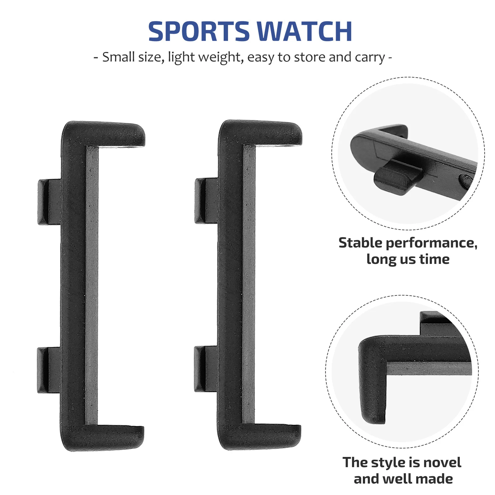 2 szt. Łącznik do paska zegarka, mocny metalowy łącznik do wymiany paska, łatwe montaż, bezpieczne połączenie dla wszystkich standardowych zegarków
