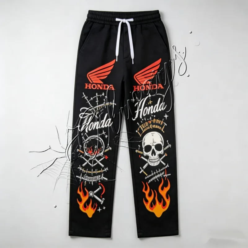 

2026 Summer New Honda Motorcycle Outdoor Cycling Sunscreen Pants Men's Sports Fitness Retro Gothic Motorcycle Pants