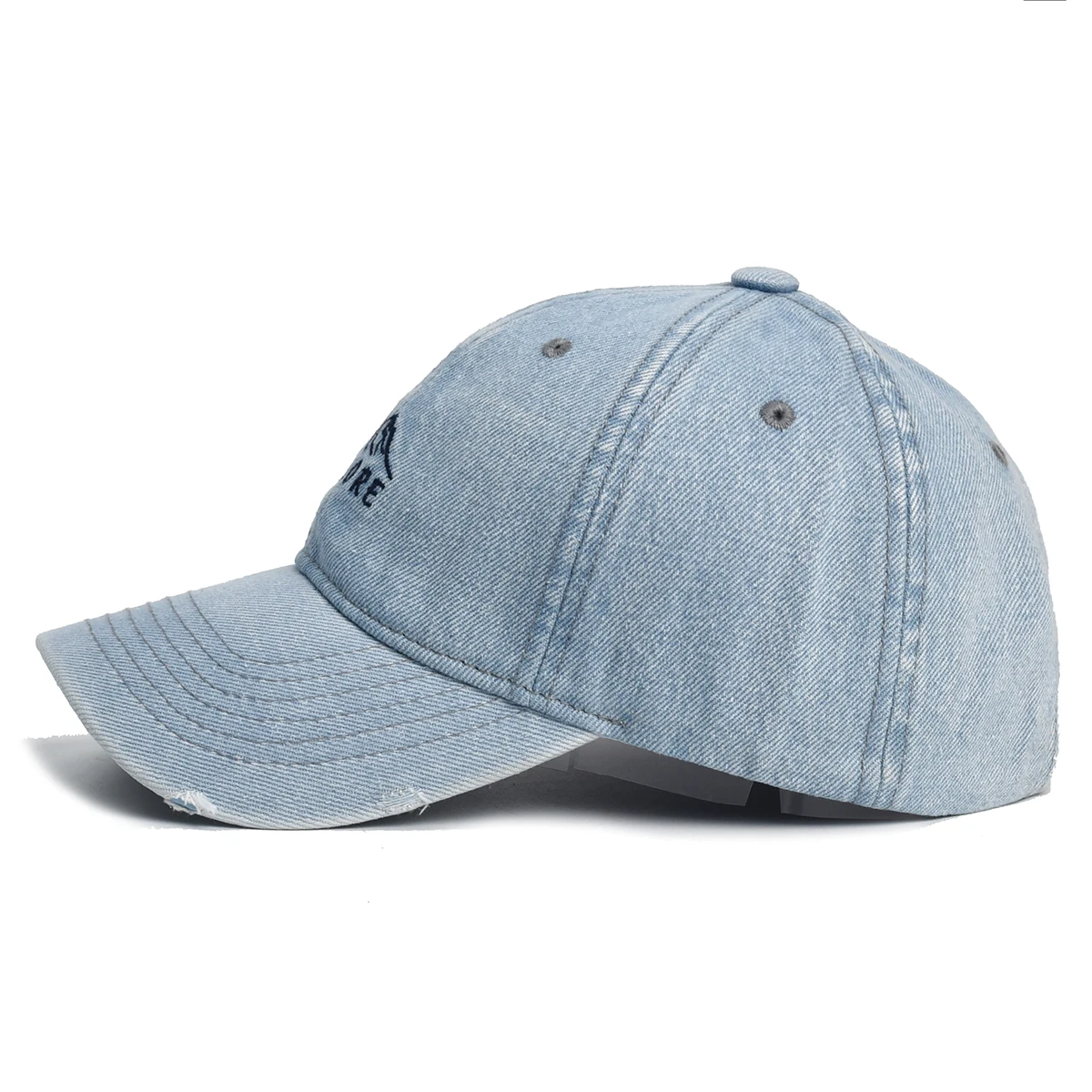 Mountain Range Embroidery Baseball Caps Vintage Washed Distressed Cap Fashion Sports Denim Hats Plain women Men Dad Cap