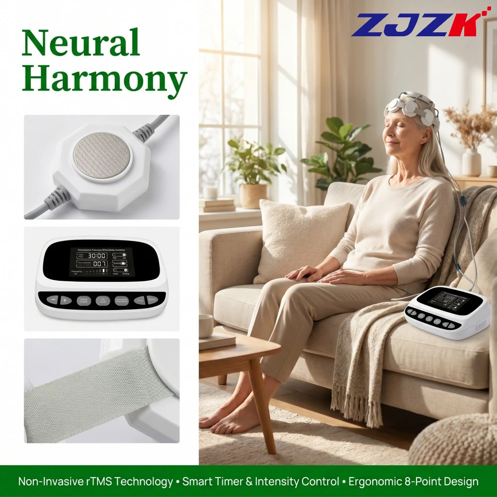 ZJZK rTMS Therapy Machine Transcranial Magnetic Stimulation Home Clinical Non invasive For Depression Alzheimer Disease Recovery