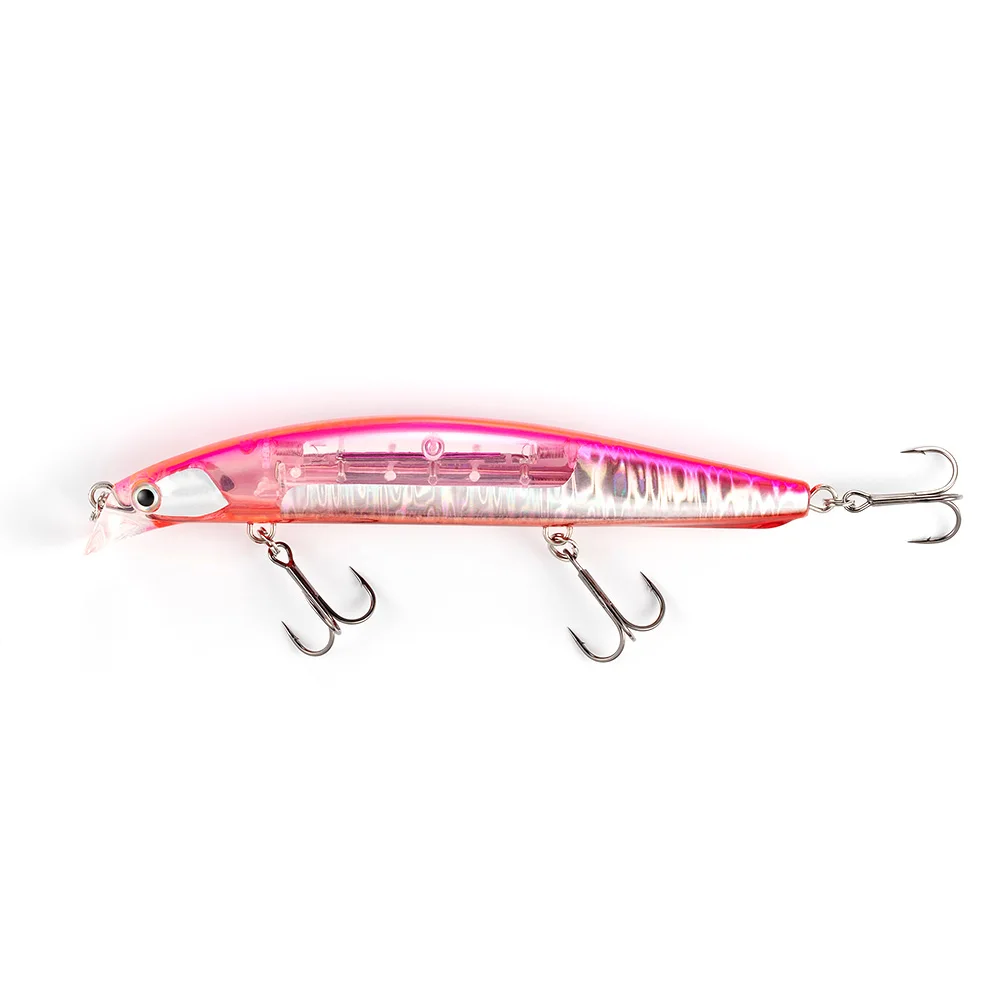 JTLURE 140S Sinking Minnow Fishing Lures with Flash 140mm 32g Spin Breeze Super Long Casting Lure for Saltwater Fishing Sea Bass