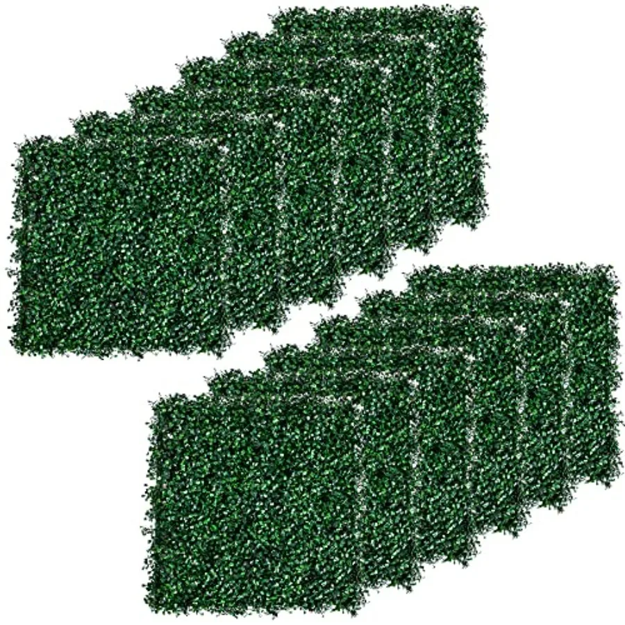 

Панели для стены из искусственной травы 20x20 см, темно-зеленые, для декора стен, сада, ограждений, заднего двора, зеленые фоновые панели для интерьера и экстерьера