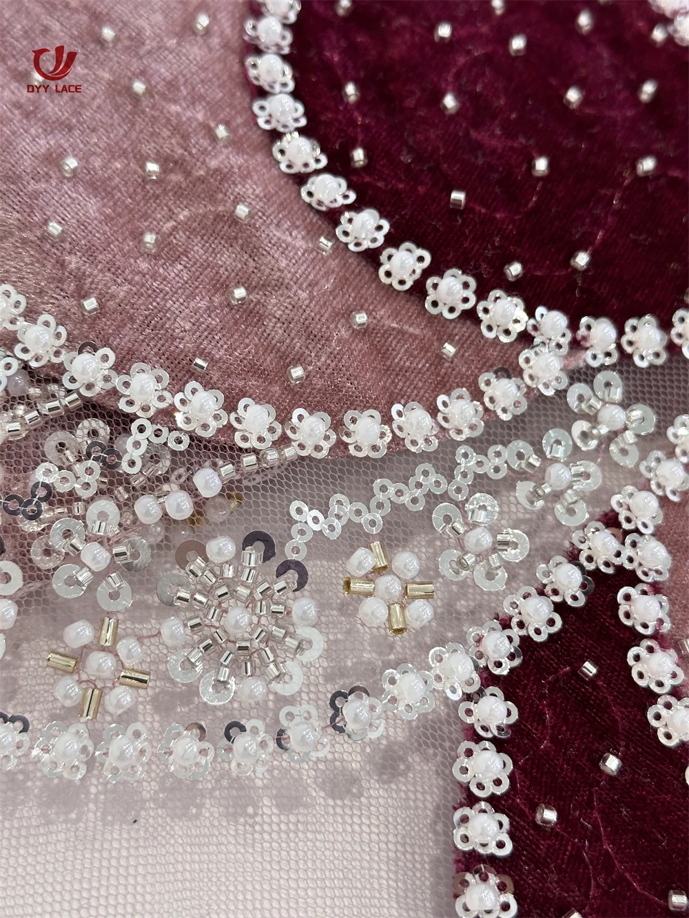 

African Lace Fabric Sequins Embroidery Groom Nigerian Bridal 2025 High Quality French Tulle Lace Fabric For Wedding 5 Yards