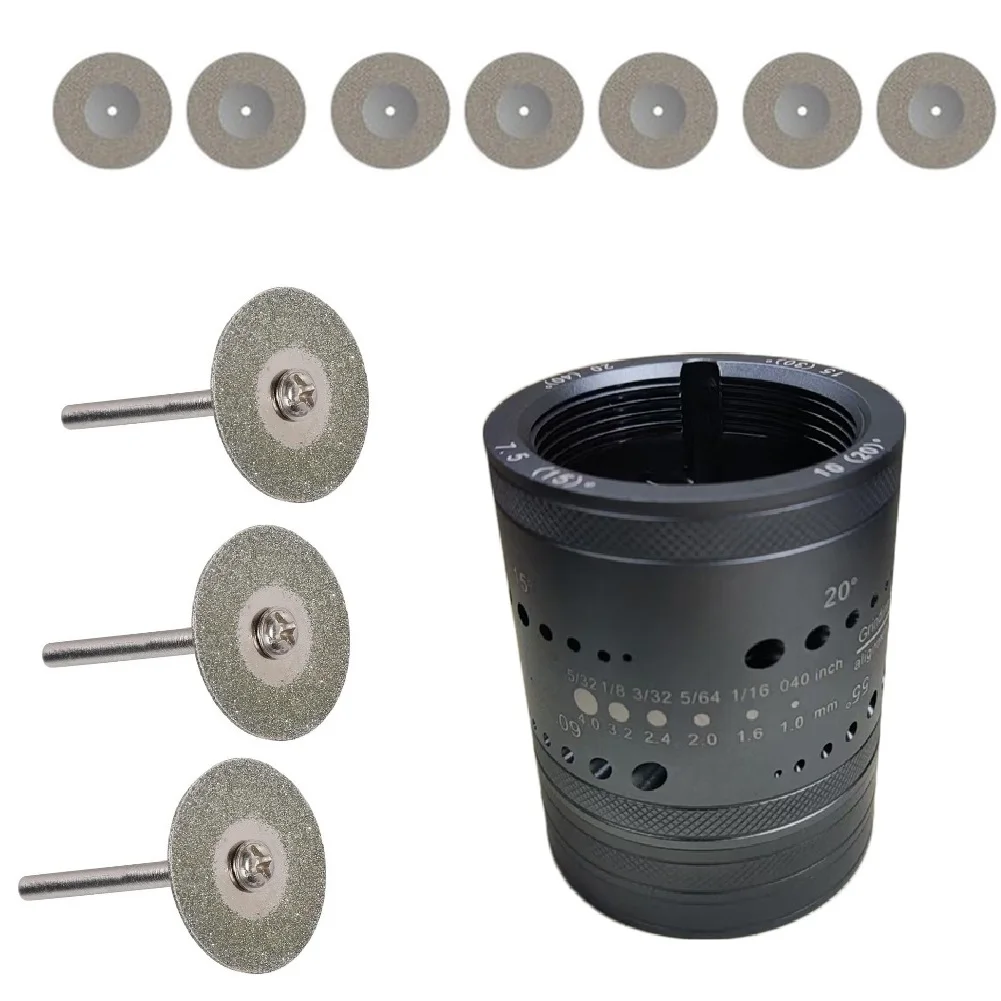 1set Tungsten Electrode Sharpener Grinder Head TIG Welding Tool 7.5° To 30° Holes Grinding Double-sided Grinding Wheels