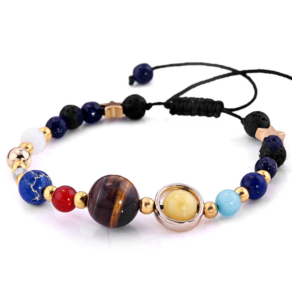 Jewlery Beads Eight Planets Bangle Solar System Bracelet Bracelets Natural Stone Miss