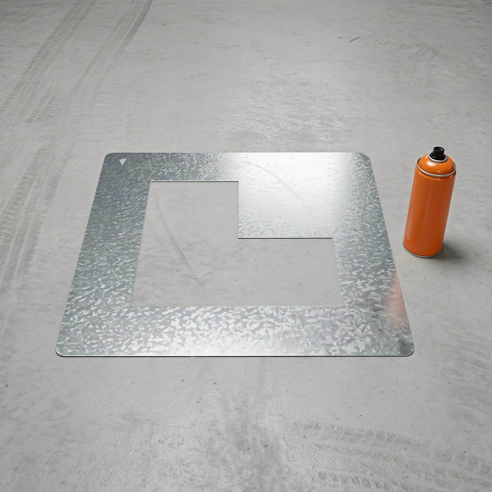 Metal L Shaped Reusable Parking Lot Stencils Floor Marking Template for Garage Driveway Corner Spray Paint Road Lines