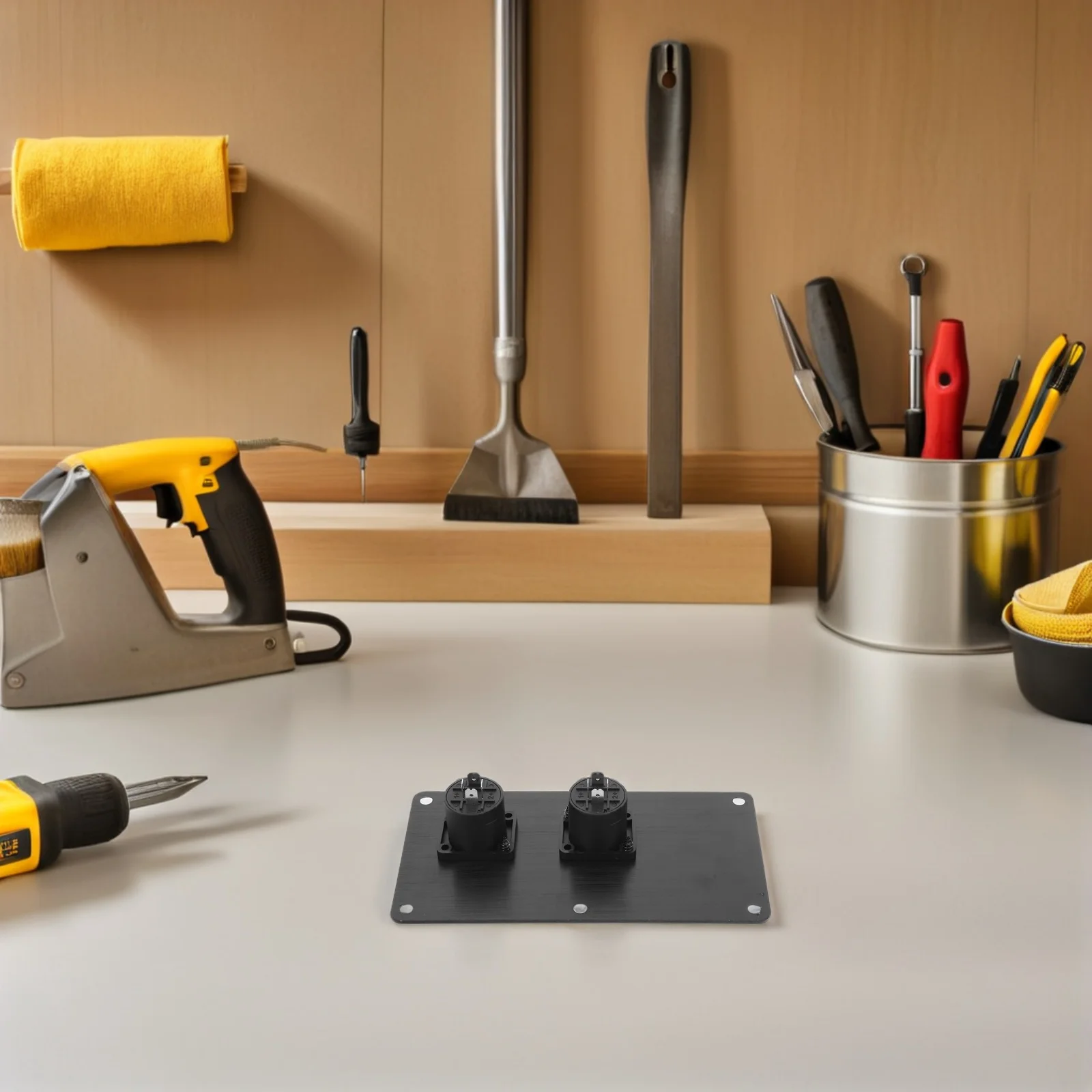 

Aluminum Alloy Speaker Junction Box Dual 4-Pin Xlr Backplate Professional Audio Stage Recording Studio Speaker Connector Panel