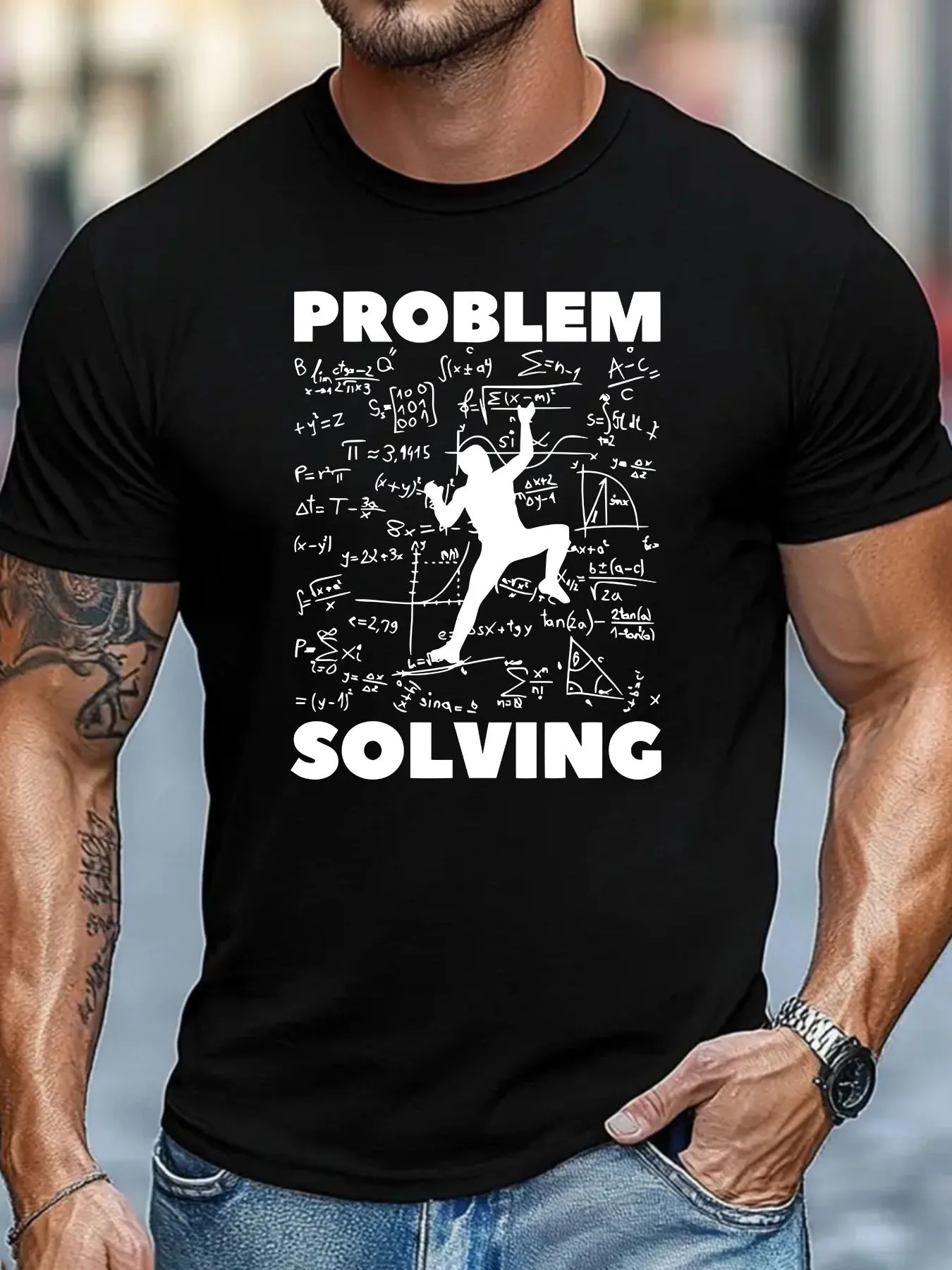 Rock Climbing T-Shirt, Bouldering T-Shirt, Problem Solving, Sports Climber Gift, Bouldering Enthusiast Gift, Pioneer Climbing T-Shirt, Vintage Mountaineering T-Shirt, Summer, Daily Casual, Crew Neck Short Sleeve, Men's Wear