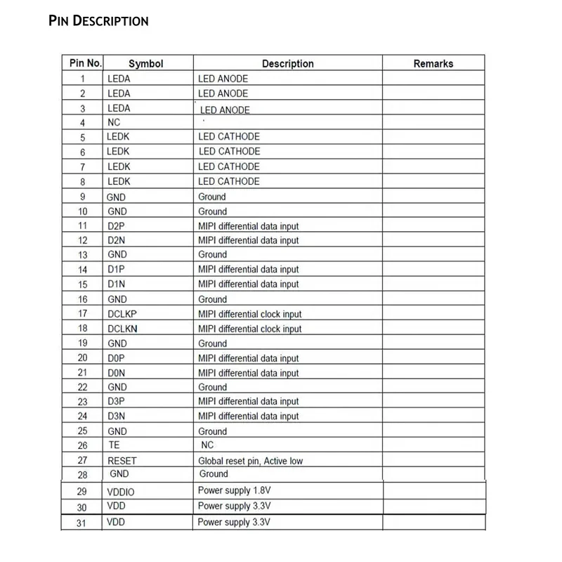 Picture 7: 8 Inch LCD Display MIPI Interface Full View TFT Display 9365DA-H3 Driver Chip