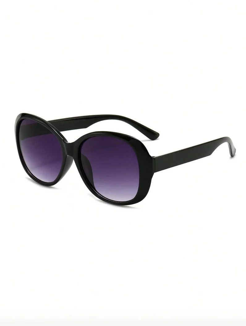 1 pair of neutral black gradient sunglasses, suitable for various outfits, travel, summer accessories, sports style, driving, parties, beach, electronic dance music (EDM), vacations, family outings, UV protection, golf